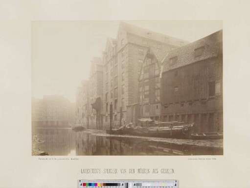 Lauenburg's Speicher von den Mühren aus gesehen