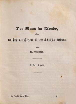 Wilhelm Hauff's sämmtliche Werke : mit des Dichters Leben, 4