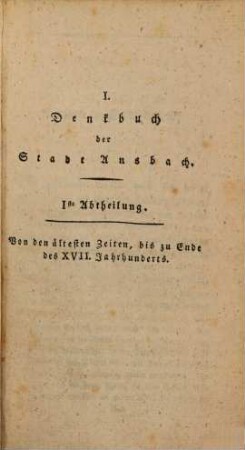 Franconia : Beiträge zur Geschichte, Topographie u. Litteratur von Franken. 1. 1813