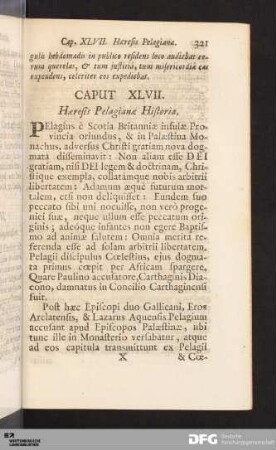 Caput XLVII. Haeresis Pelagianae Historia