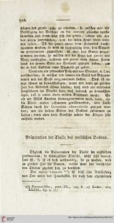 Präparation der Theile des weibichen Beckens