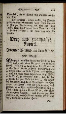 Drey und Zwanzigstes Kapitel. zehenter Versuch mit dem Ringe.