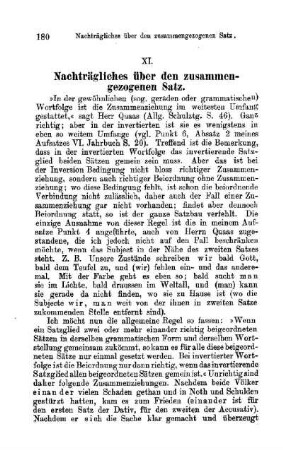 Nachträgliches über den zusammengezogenen Satz