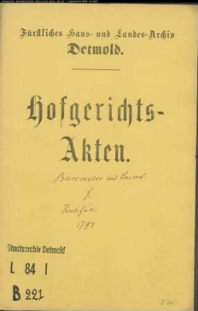 Biesemeyer, Brackmeier und Nolting zu Asmissen gegen Holzwärter Kuhfuß, Vorsteher Bunte und Leibzüchter Krögerherm zu Asmissen - Unberechtigte Wruge