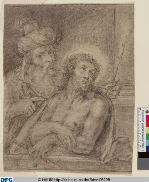 Joseph von Arimathäa weist auf Christus als Schmerzensmann