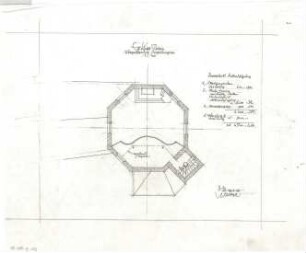Gsaenger, Gustav; Prien / Chiemsee (Bayern); Ev. Kirche - Vergrößerung Orgelempore (Grundriss)