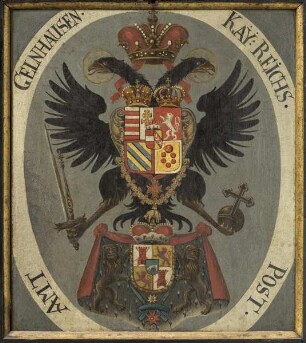 Stationsschild der kaiserlichen Reichspost