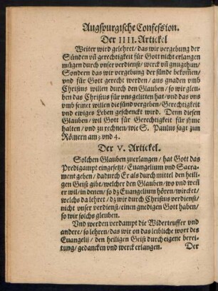 Der IIII. Artickel