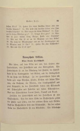 Neunzehnte Lektion