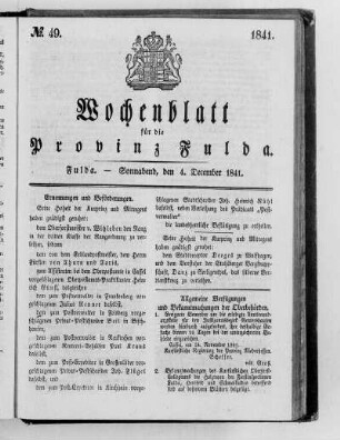 Nr. 49, Ausgabe vom 4. Dezember 1841