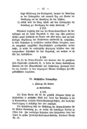 III. Geschlossene Armenpflege