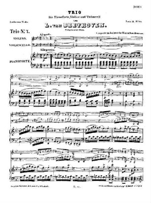 Beethoven's Werke, 85 = Serie 11: Trios für Pianoforte, Violine und Violoncell. Trio : [WoO 39]