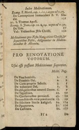 Pro Renovatione Votorum