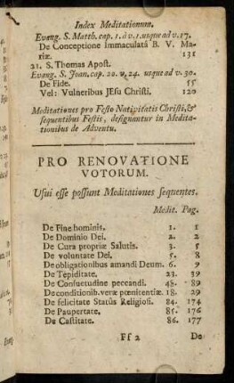 Pro Renovatione Votorum