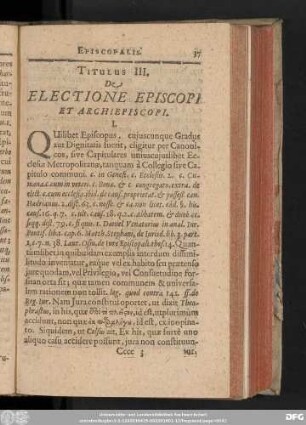 Titulus III. De Electione Episcopi Et Archiepiscopi.