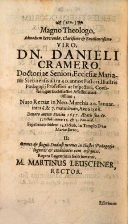 Memoriae Theologorum Nostri Seculi Clarissimorum Renovatae Decas ..., 4