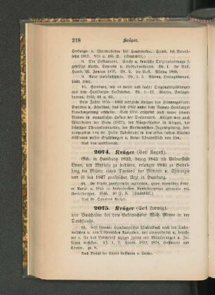 2075. Krüger (Carl Ludwig).