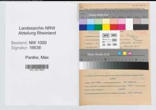 Entnazifizierung Max Pantke, geb. 12.01.1894 (Steuerinspektor)