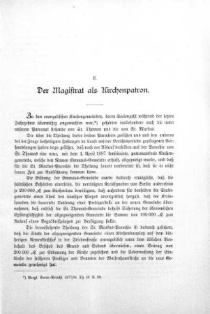 II. Der Magistrat als Kirchenpatron