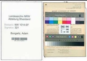 Entnazifizierung Adam Bongartz , geb. 12.06.1909 (Buchhalter)