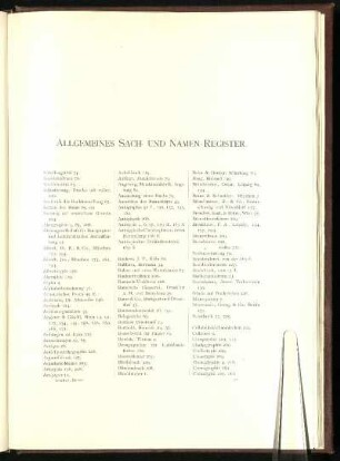Allgemeines Sach- und Namen-Register