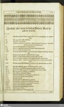 Innhalt aller derer in diesem Andern Buch begriffenen Capiteln