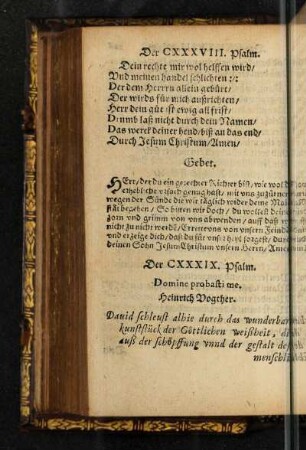 Der CXXXIX. Psalm.