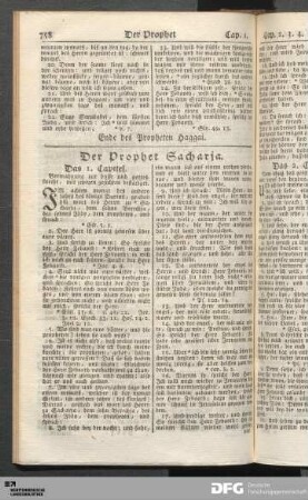 Der Prophet Sacharja.