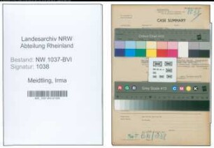 Entnazifizierung Irma Meidtling , geb. 02.02.1899 (Angestellte)