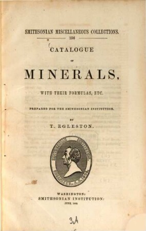 Catalogue of minerals : with their formulas, etc.