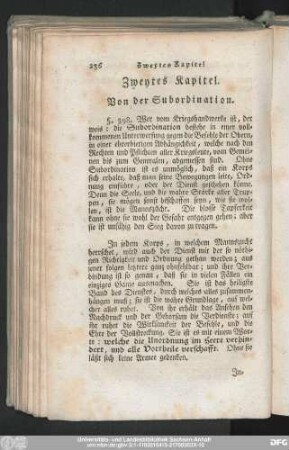 Zweytes Kapitel. Von der Subordination.