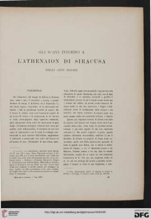 25: Gli Scavi intorno a l'Athenaion di Siracusa : negli anni 1912-1917