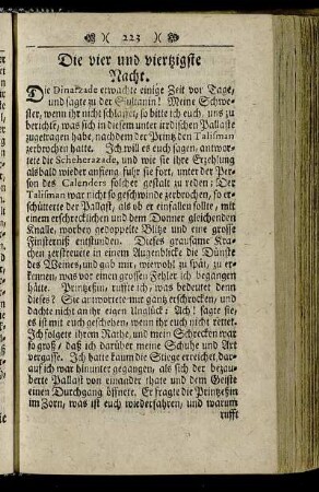 Die vier und viertzigste Nacht.