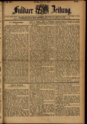 Ausgabe vom Freitag, den 19. Juni 1885.