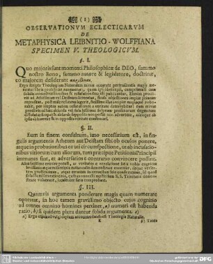 Specimen V. Theologicum