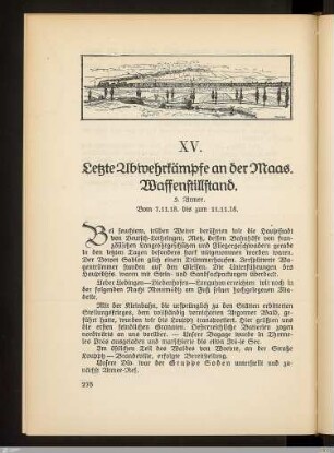XV. Letzte Abwehrkämpfe an der Maas. Waffenstillstand
