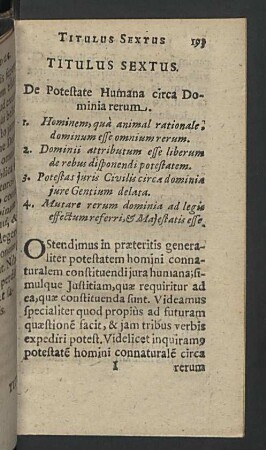 Titulus sextus.