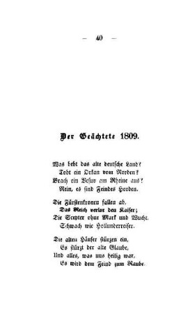 Der Geächtete 1809