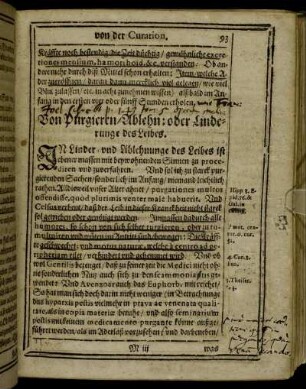 Von Purgieren/ Ablehn: oder Linderunge des Leibes.