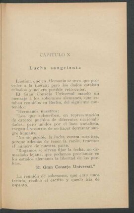 Capítulo X - Lucha sangrienta