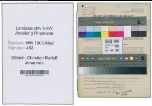 Entnazifizierung Christian Rudolf Johannes Dittrich , geb. 27.11.1892 (Facharzt)