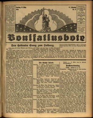 Ausgabe vom Sonntag, den 18. März 1934.