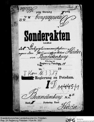 Disziplinarverfahren gegen den ehemaligen Polizeiinspektor Wilhelm Häder in Brandenburg (Havel) wegen falscher Beschuldigungen gegen Beamte der Stadtverwaltung