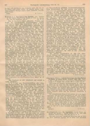 277-278 [Rezension] Watson, E. O., Year Book of the Churches