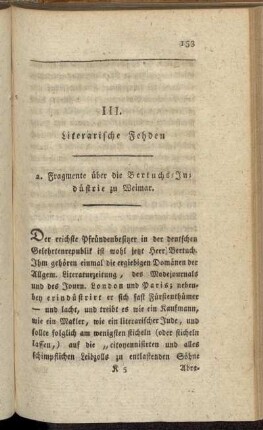 III. Literarische Fehden.