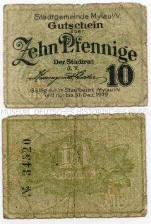 Mylau, Notgeld 10 Pfennig