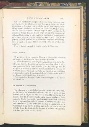 Un panfleto y un diplomático
