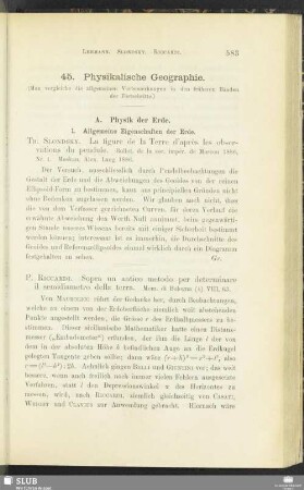45. Physikalische Geographie