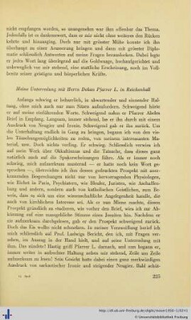 Meine Unterredung mit Herrn Dekan Pfarrer L. in Reichenhall.