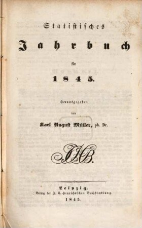 Statistisches Jahrbuch. 1845